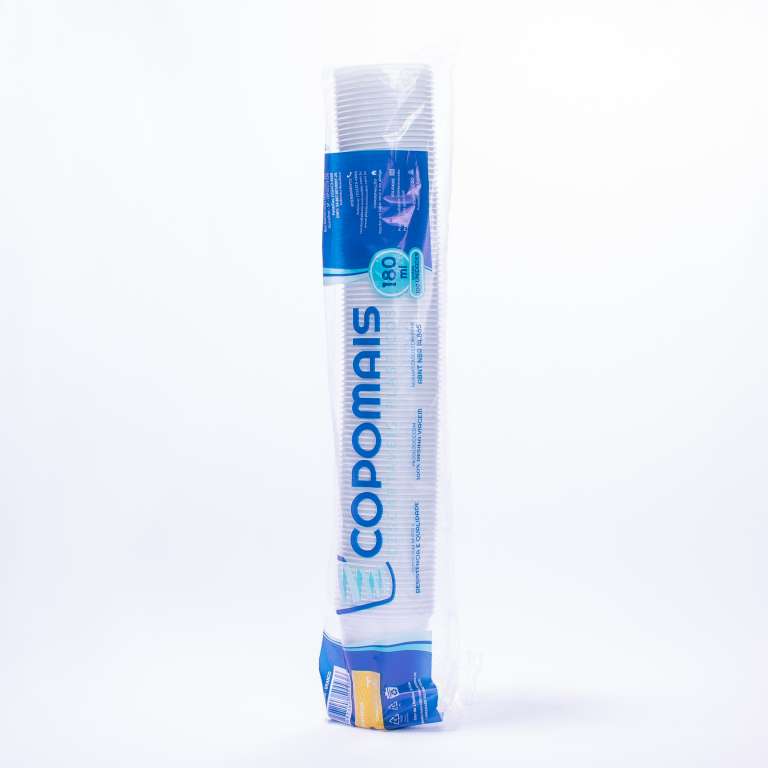 COPOMAIS - COPO 180ML TRANSPARENTE - PT.100UN