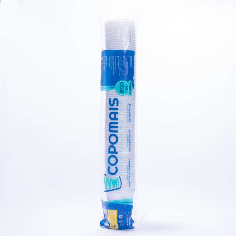 COPOMAIS - COPO 200ML TRANSPARENTE - CX.25X100UN